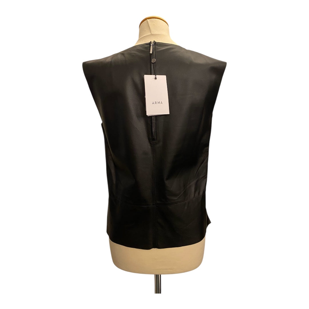 ARMA Black Leather Top Size 36