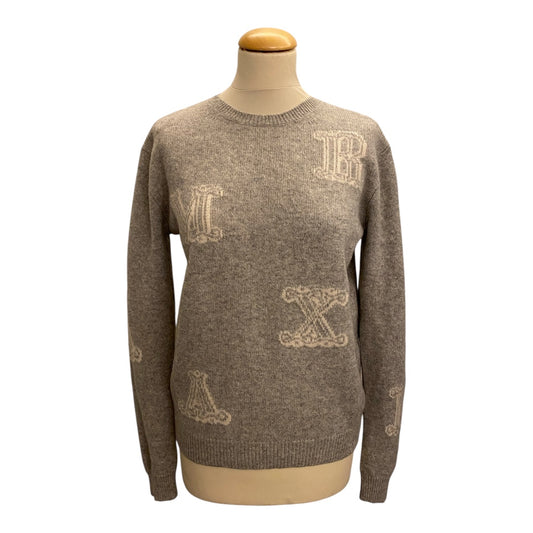 MAX MARA Vetro Logo-Letter Cashmere Sweater Size 36/38