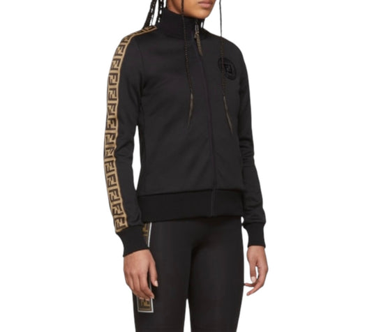 FENDI Black Forever Fendi Track Jacket Size It 42