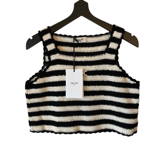 CELINE Crochet Crop Top Size M