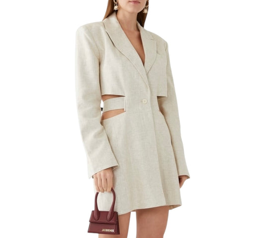 JACQUEMUS La Robe Bari Linen-blend Dress Size Eu 36