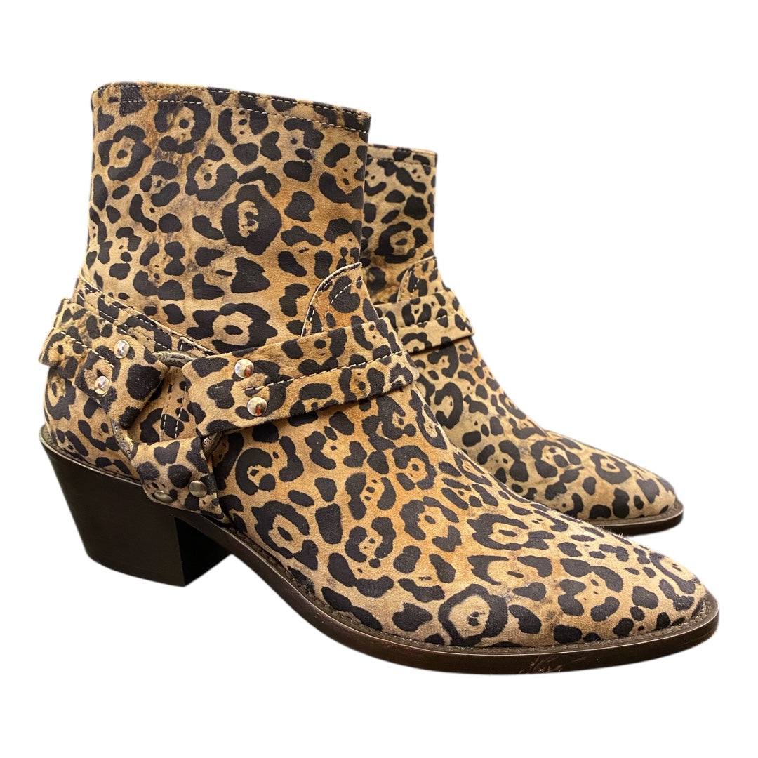 GOLDEN GOOSE Leopard Print Ankle Boots Size 38