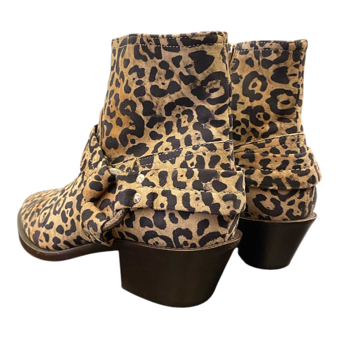 GOLDEN GOOSE Leopard Print Ankle Boots Size 38