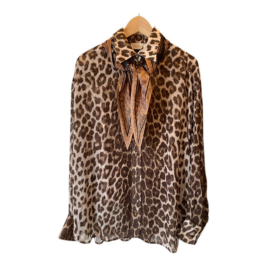 ZIMMERMANN Leopard-Print Shirt Size 1