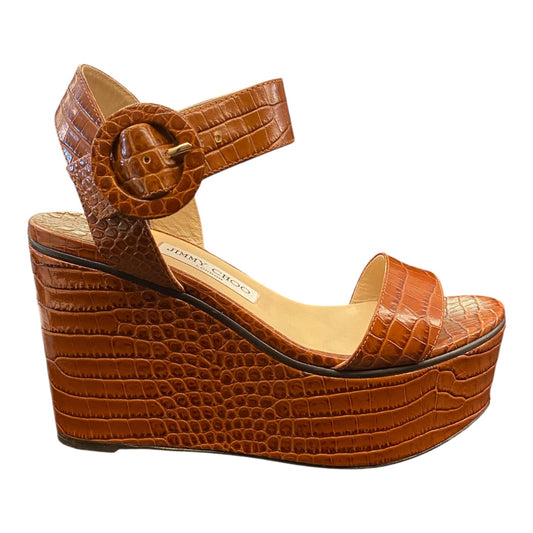 JIMMY CHOO Platform Wedge Sandals Size 39
