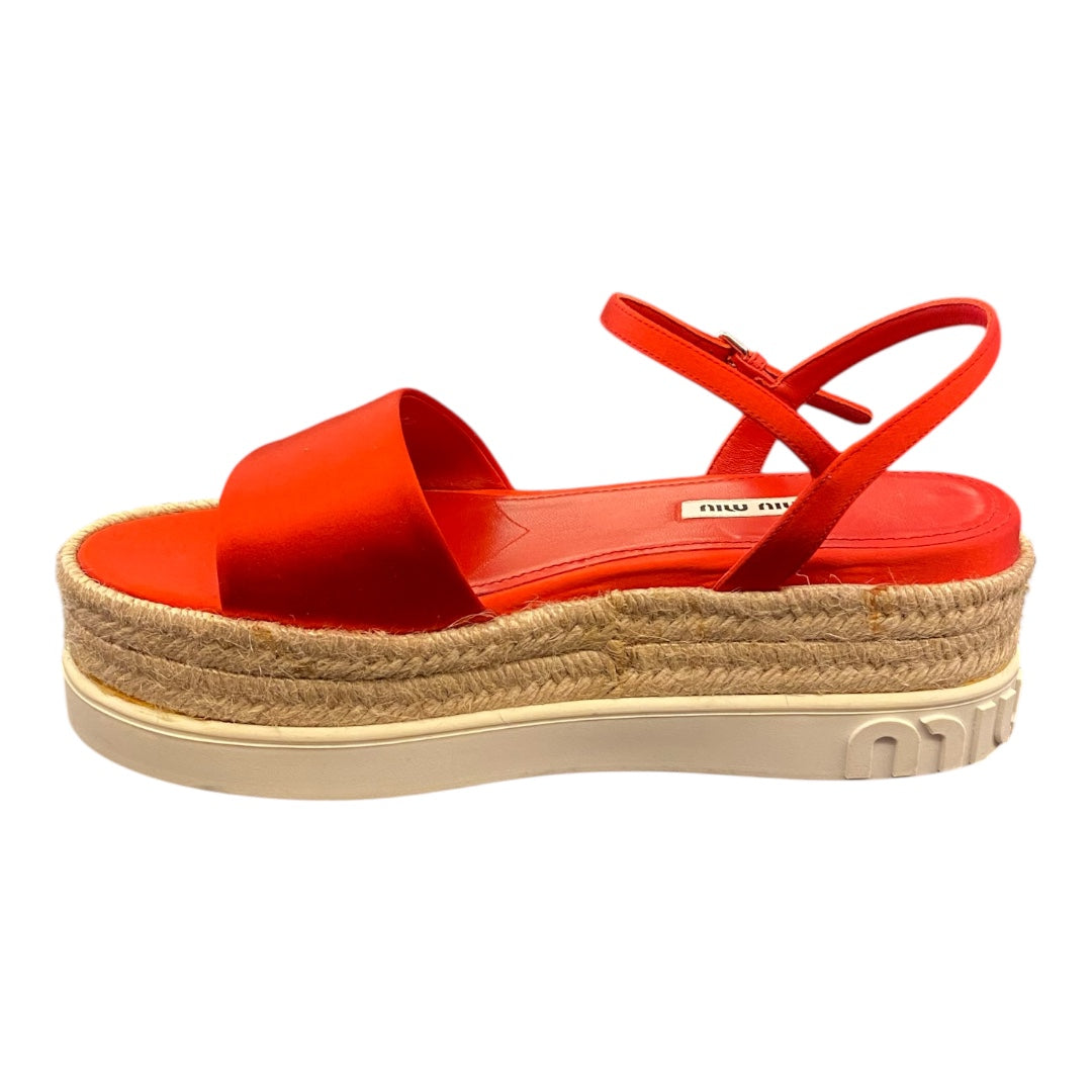MIU MIU Platform Sandals Size 39