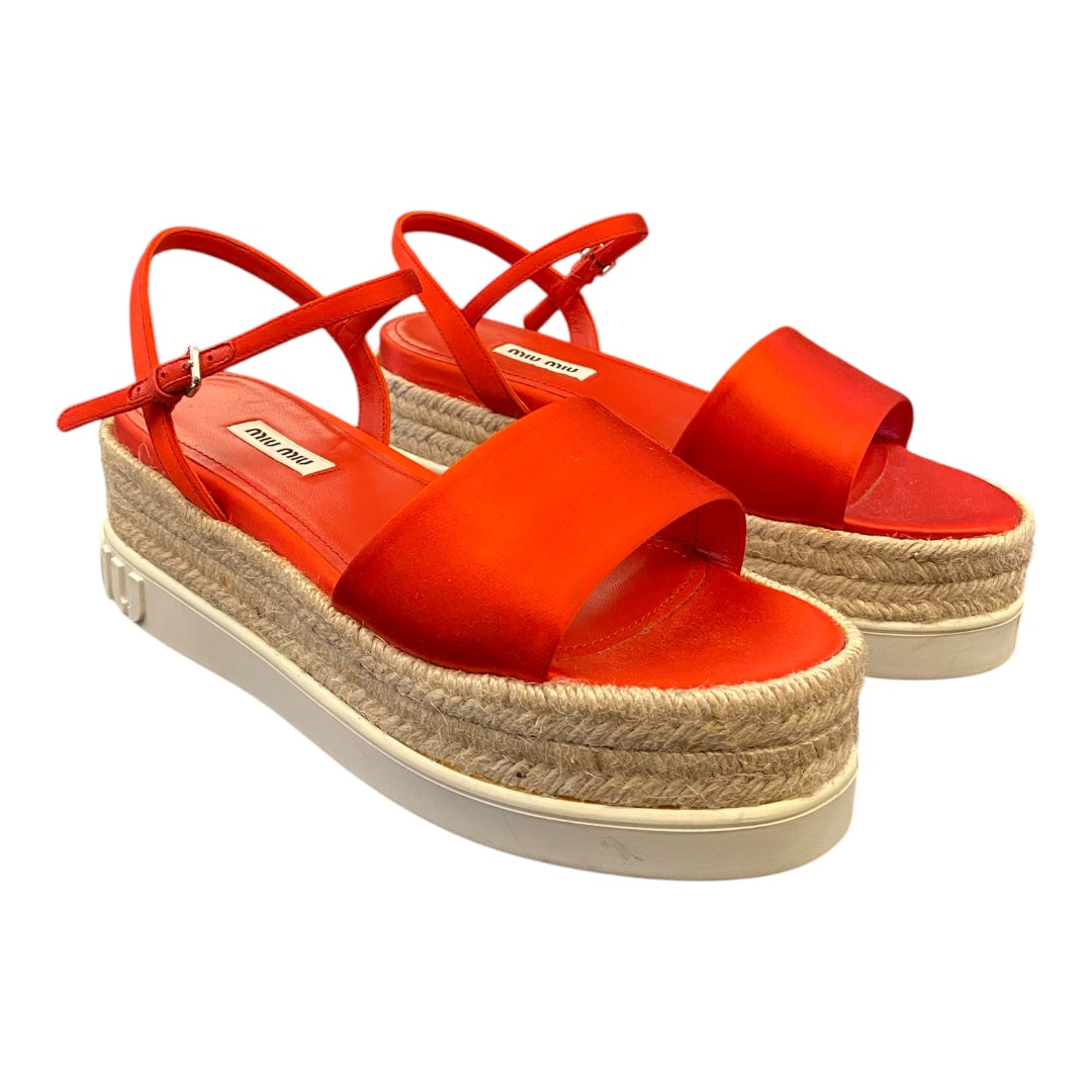 MIU MIU Platform Sandals Size 39