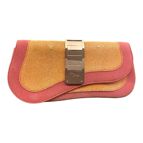DIOR Saddle Clutch Bag Exotic Leather