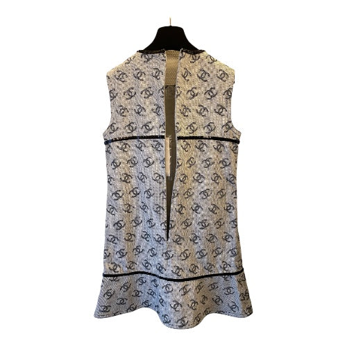 CHANEL 22S Runway CC Denim Dress Size 36