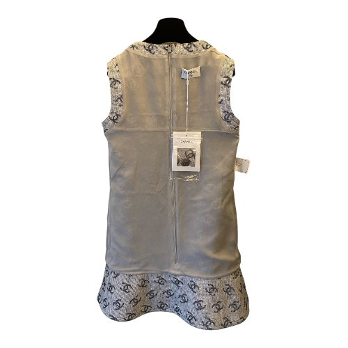CHANEL 22S Runway CC Denim Dress Size 36