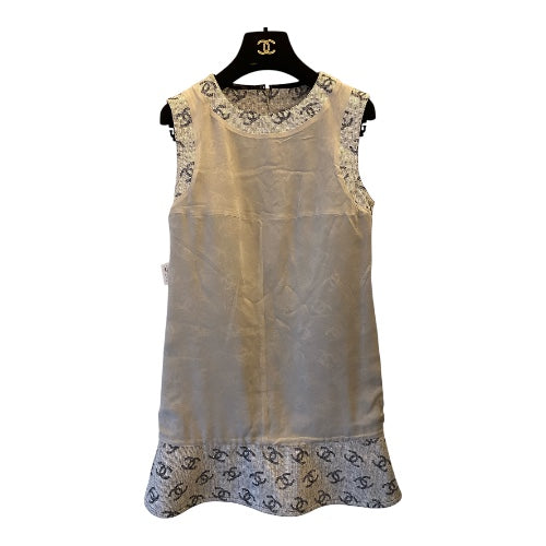 CHANEL 22S Runway CC Denim Dress Size 36