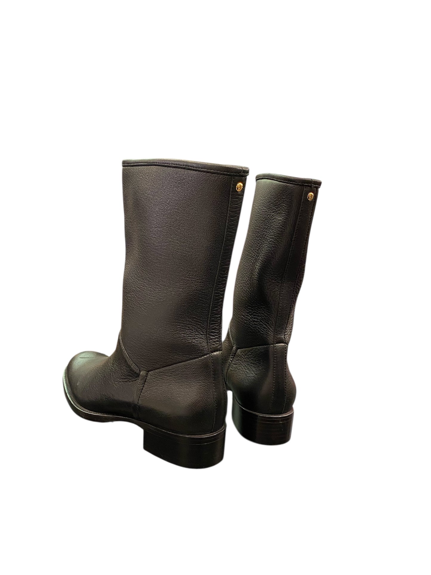 LORO PIANA Leather Boots Black Size 40