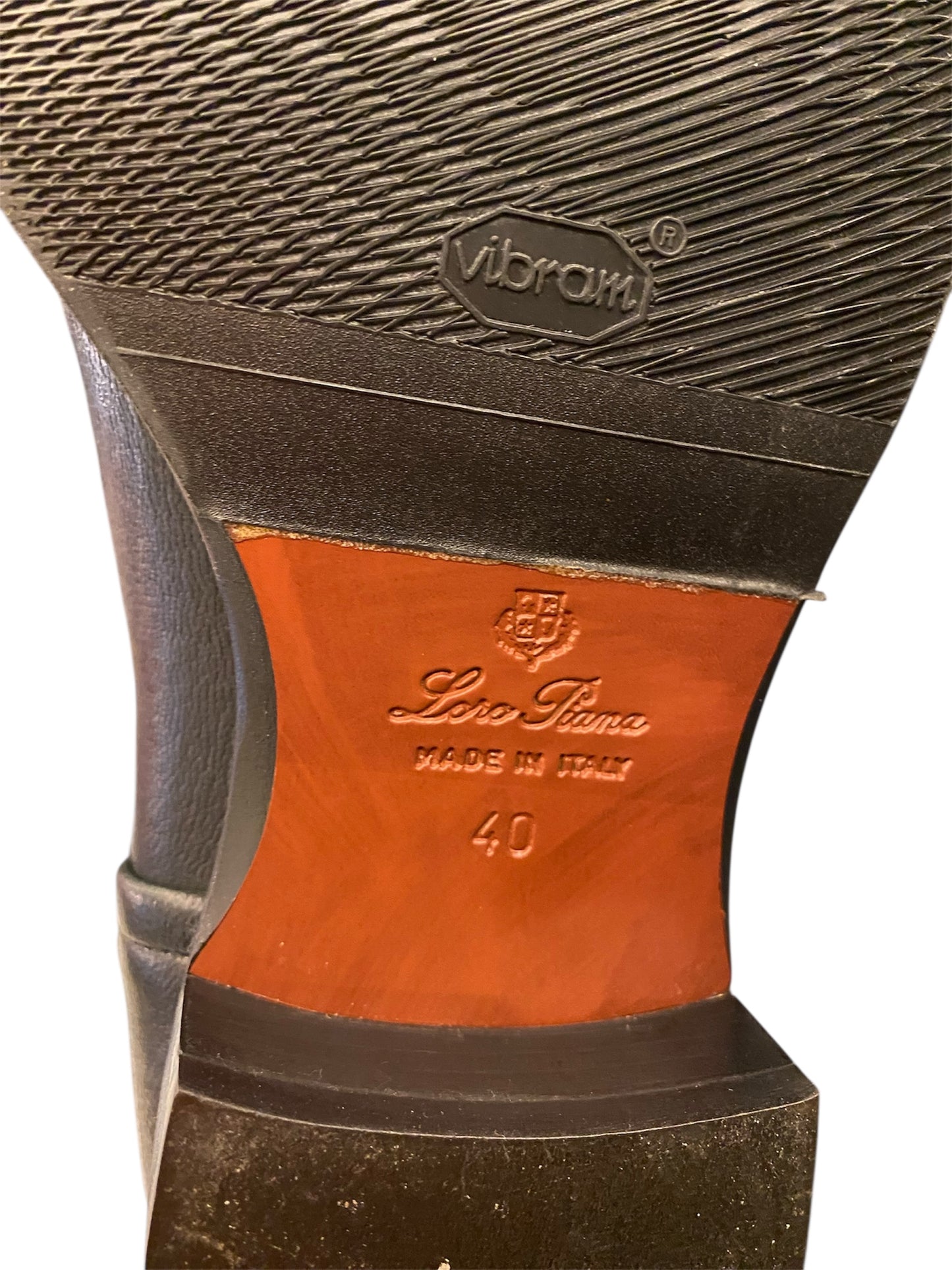 LORO PIANA Leather Boots Black Size 40