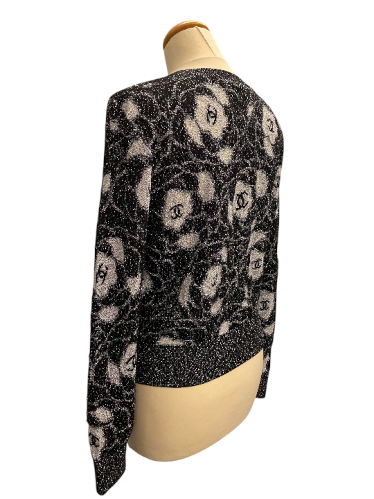 CHANEL Camellia Sweater Size 38