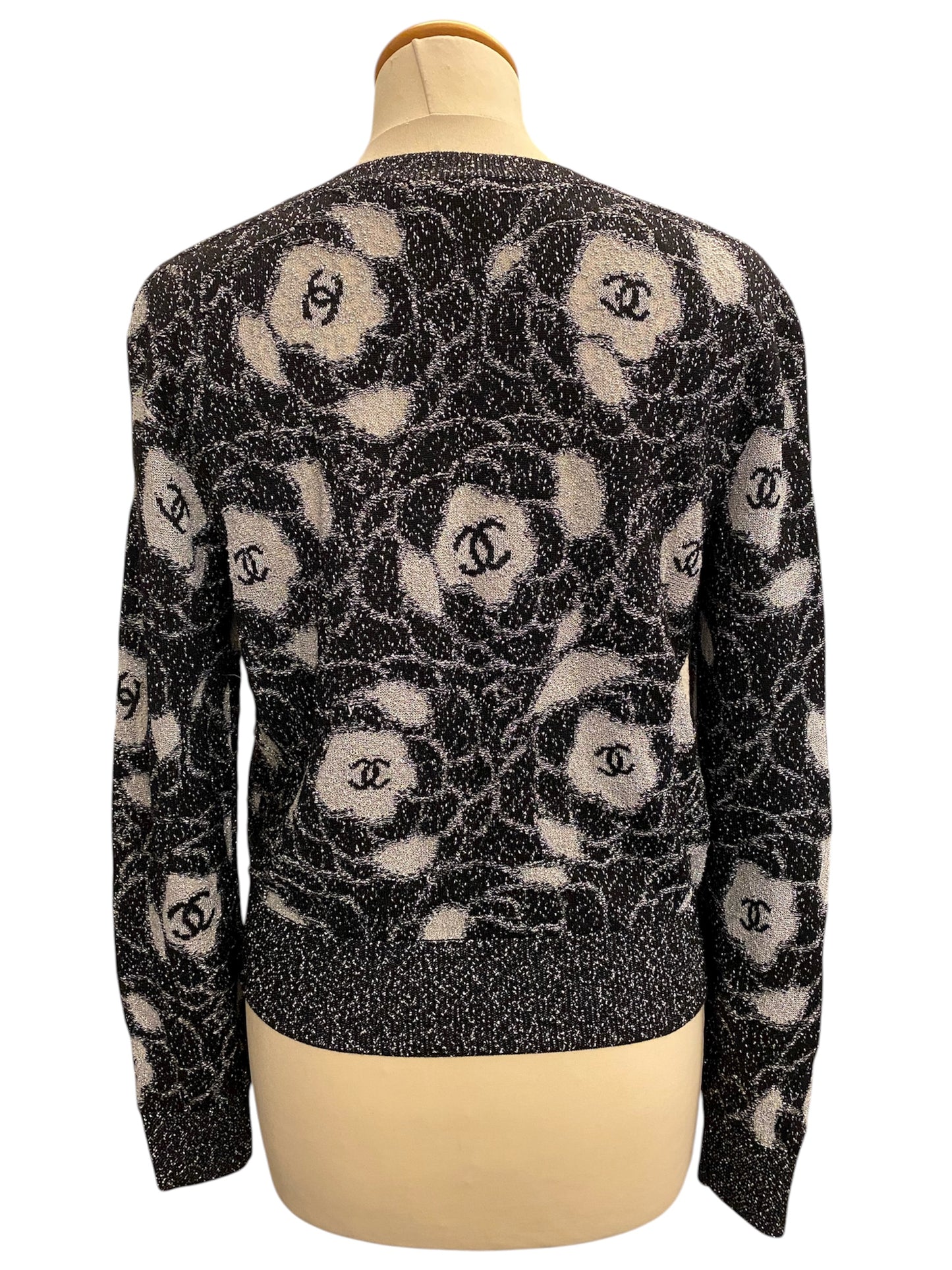 CHANEL Camellia Sweater Size 38