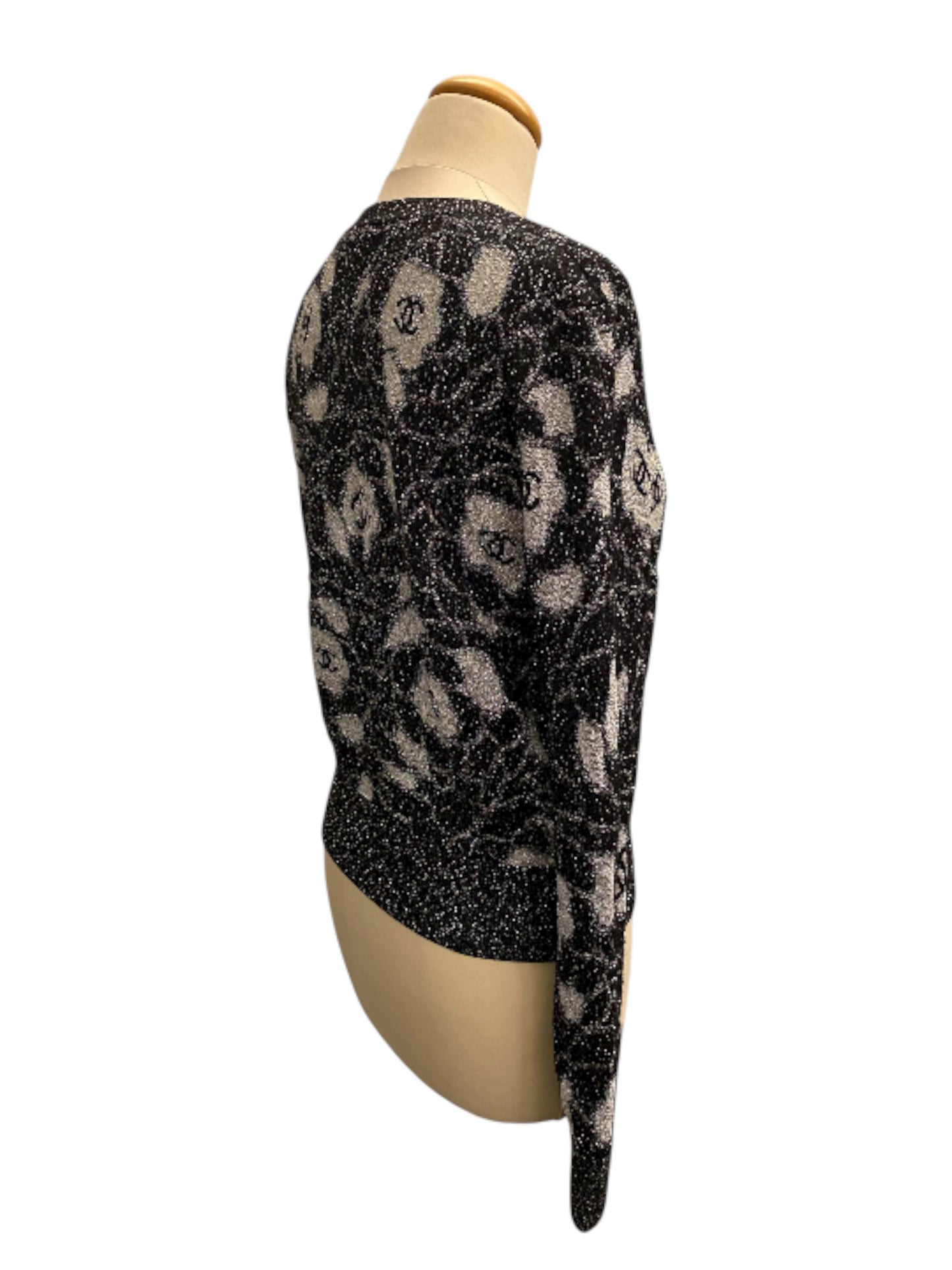 CHANEL Camellia Sweater Size 38