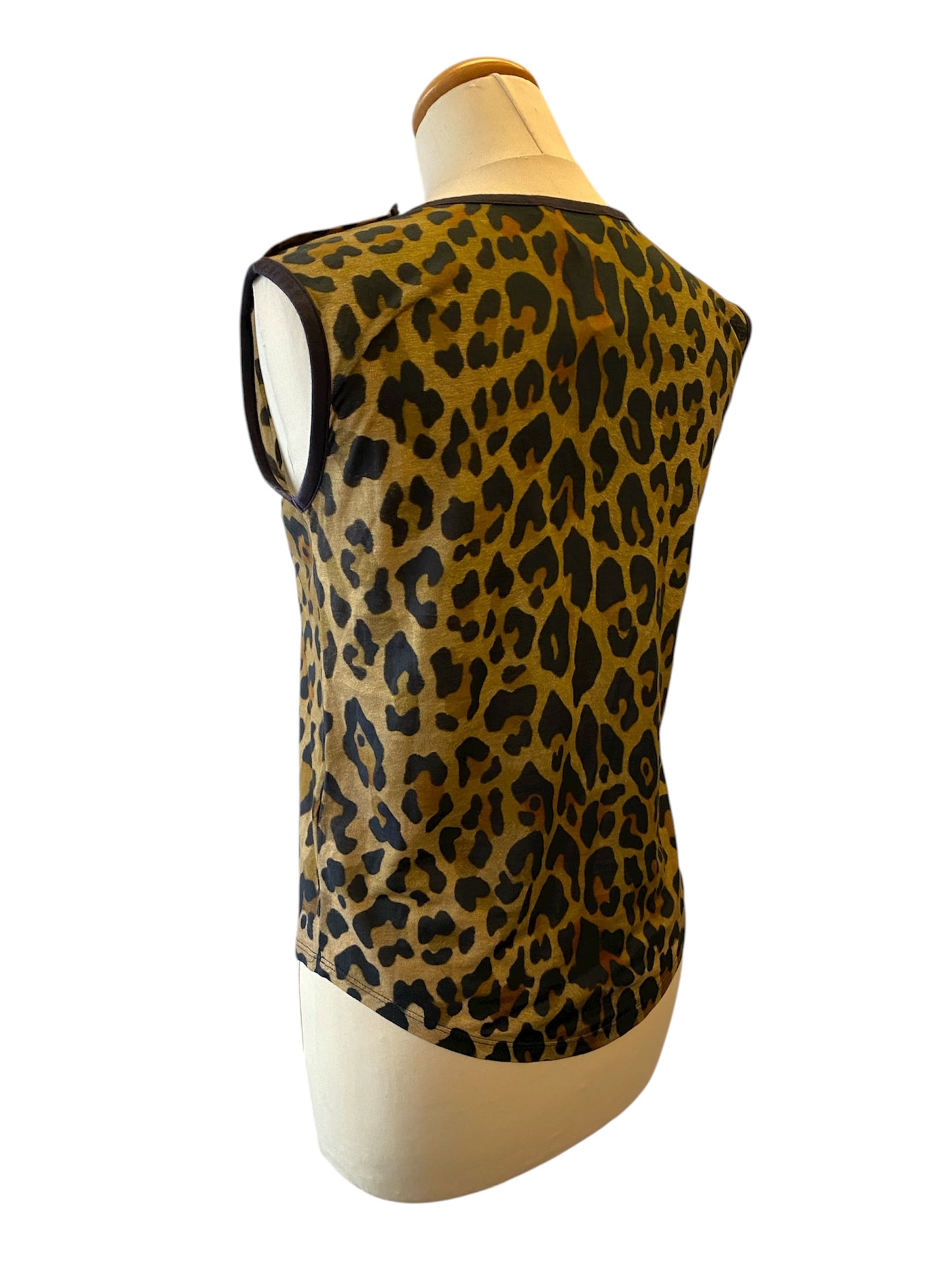 BALMAIN Leopard Print Cotton Top Size 34