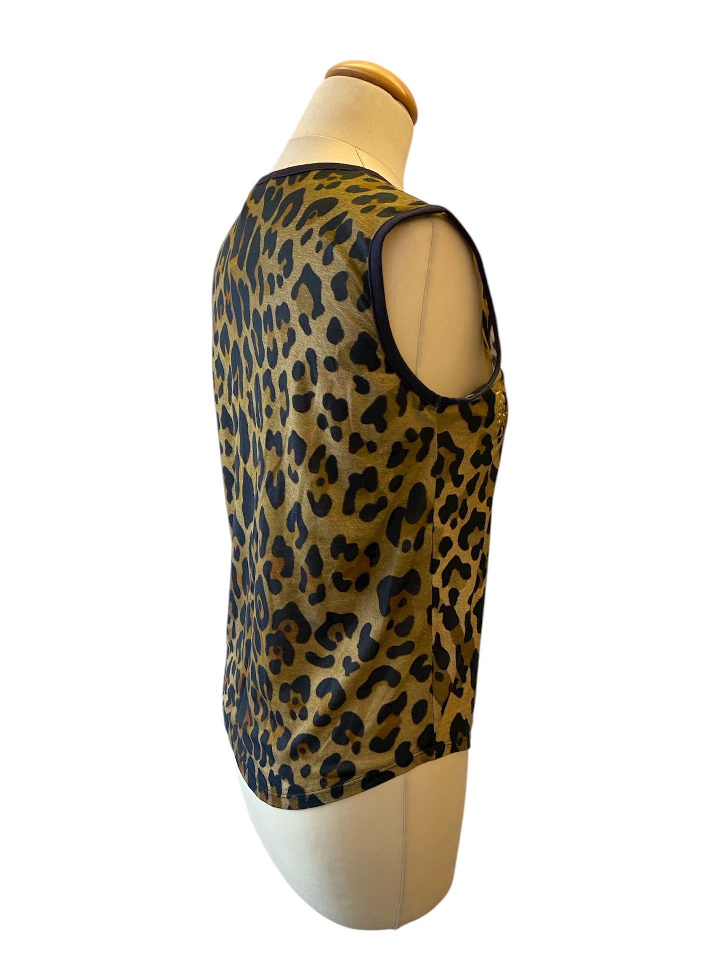 BALMAIN Leopard Print Cotton Top Size 34
