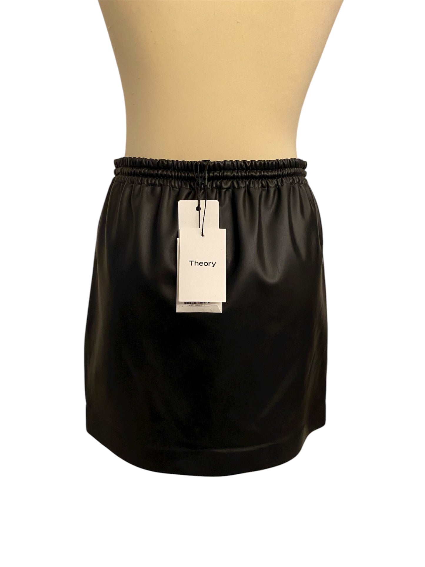 THEORY Faux Leather Skirt Size S