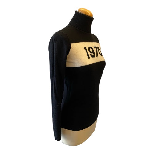 BELLA FREUD 1970 Polo Jumper Black Size S