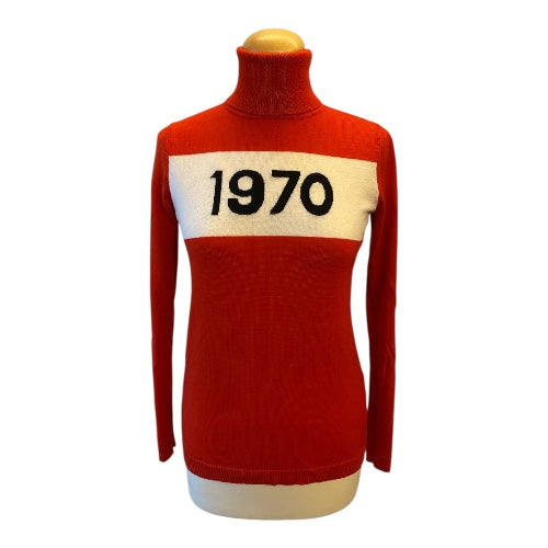 BELLA FREUD 1970 Polo Jumper Red Size S