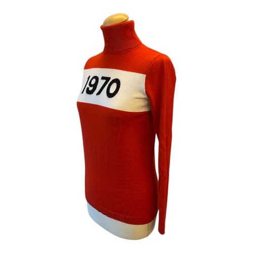 BELLA FREUD 1970 Polo Jumper Red Size S