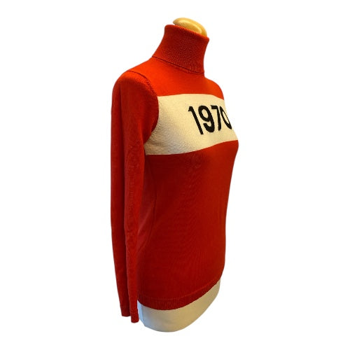 BELLA FREUD 1970 Polo Jumper Red Size S
