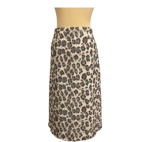 NATHALIE SCHUTERMAN Leopard Jacquard Skirt Size 36
