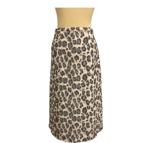 NATHALIE SCHUTERMAN Leopard Jacquard Skirt Size 36