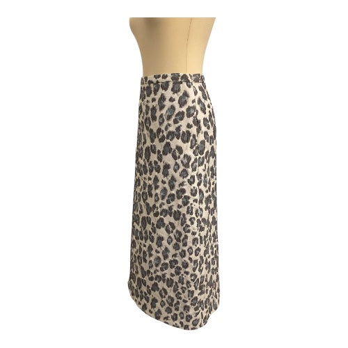 NATHALIE SCHUTERMAN Leopard Jacquard Skirt Size 36