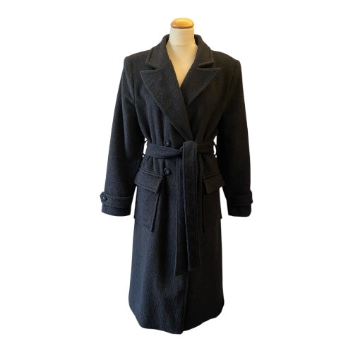 NATHALIE SCHUTERMAN Belted Coat in Wool & Mohair Size 36