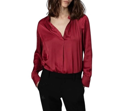 ZADIG & VOLTAIRE Tink Satin Blouse Size M