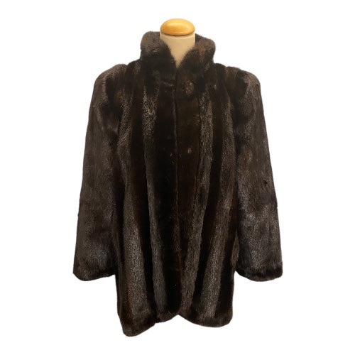CHRISTIAN DIOR Brown Mink Jacket Size S