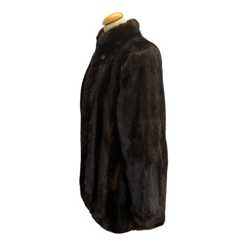 CHRISTIAN DIOR Brown Mink Jacket Size S