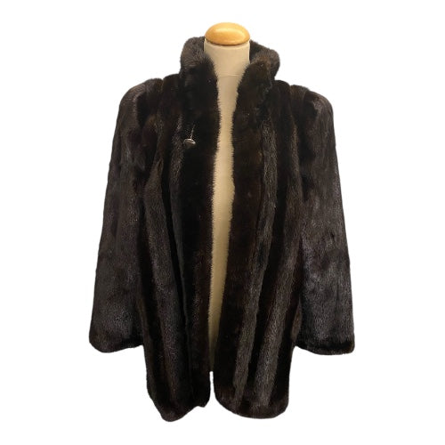 CHRISTIAN DIOR Brown Mink Jacket Size S