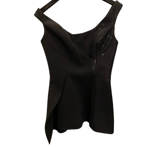 STELLA MCCARTNEY Dixie Asymmetric Wool Top Size It 40 Eu 36