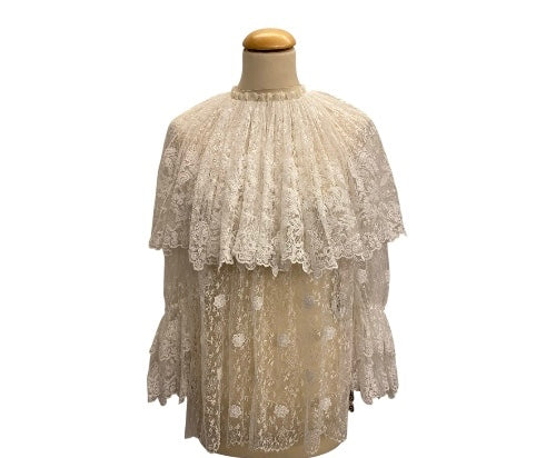 CHLOE Floral Lace Embroidered Blouse Size S