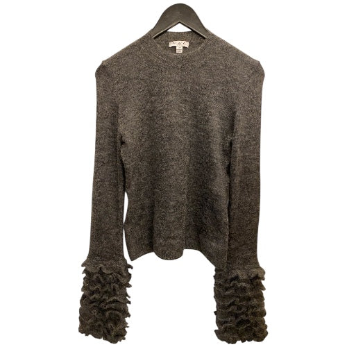 ALAÏA Ruffled Mohair-Blend Sweater Size 38