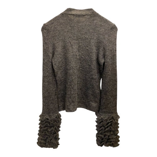 ALAÏA Ruffled Mohair-Blend Sweater Size 38
