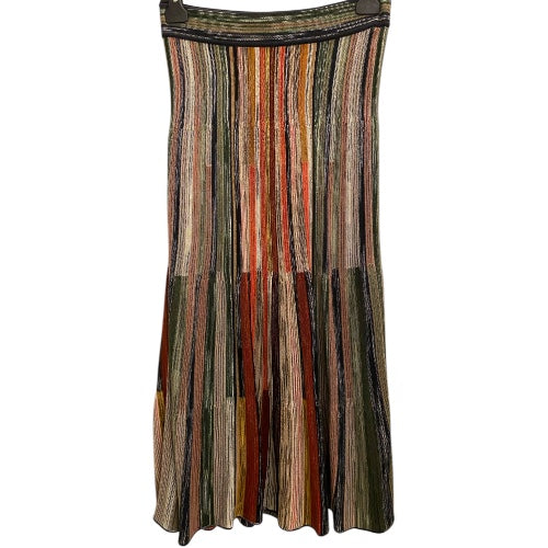 MISSONI Wool-Blend Multicolored Midi Skirt Size It 40