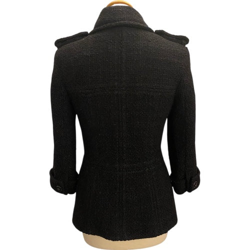 CHANEL Tweed Wool Jacket Size Fr 38