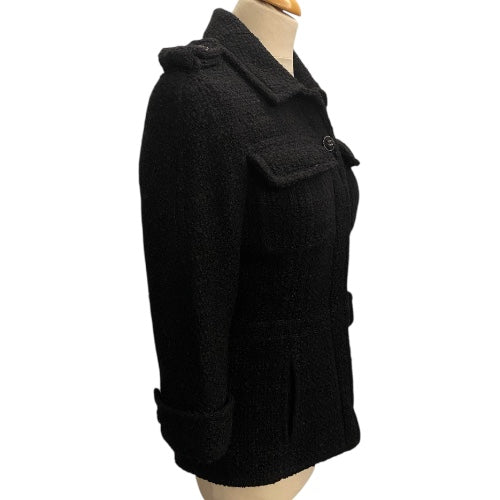 CHANEL Tweed Wool Jacket Size Fr 38