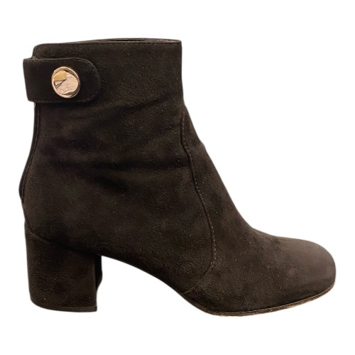 GIANVITO ROSSI Suede Black Ankle Boots Size 38,5