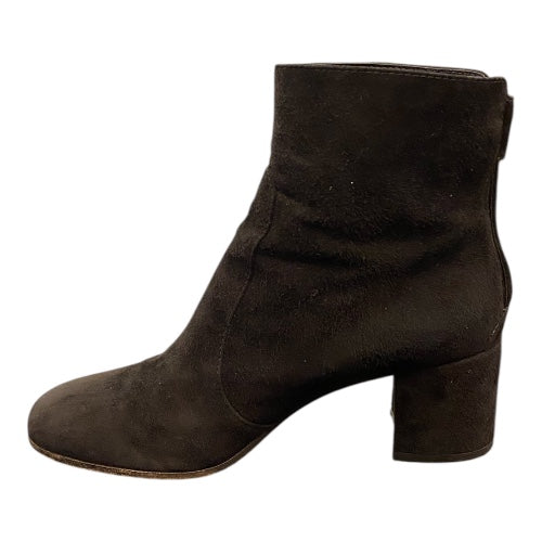 GIANVITO ROSSI Suede Black Ankle Boots Size 38,5