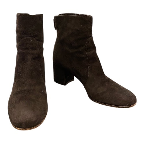 GIANVITO ROSSI Suede Black Ankle Boots Size 38,5