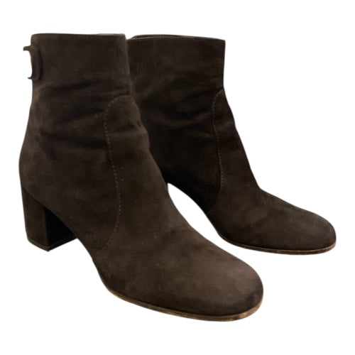 GIANVITO ROSSI Suede Black Ankle Boots Size 38,5