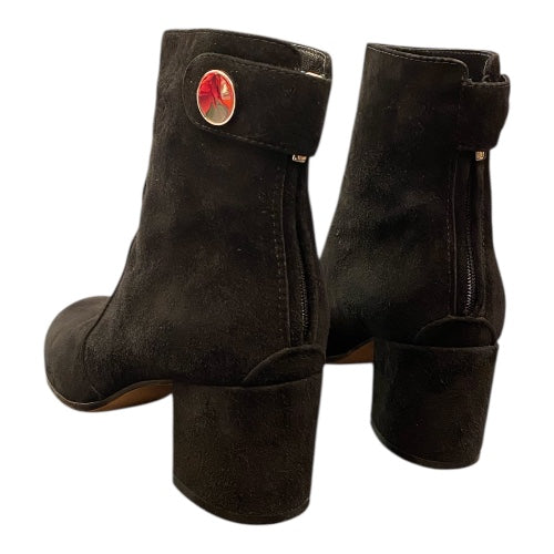 GIANVITO ROSSI Suede Black Ankle Boots Size 38,5