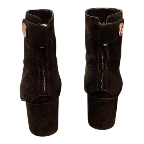 GIANVITO ROSSI Suede Black Ankle Boots Size 38,5