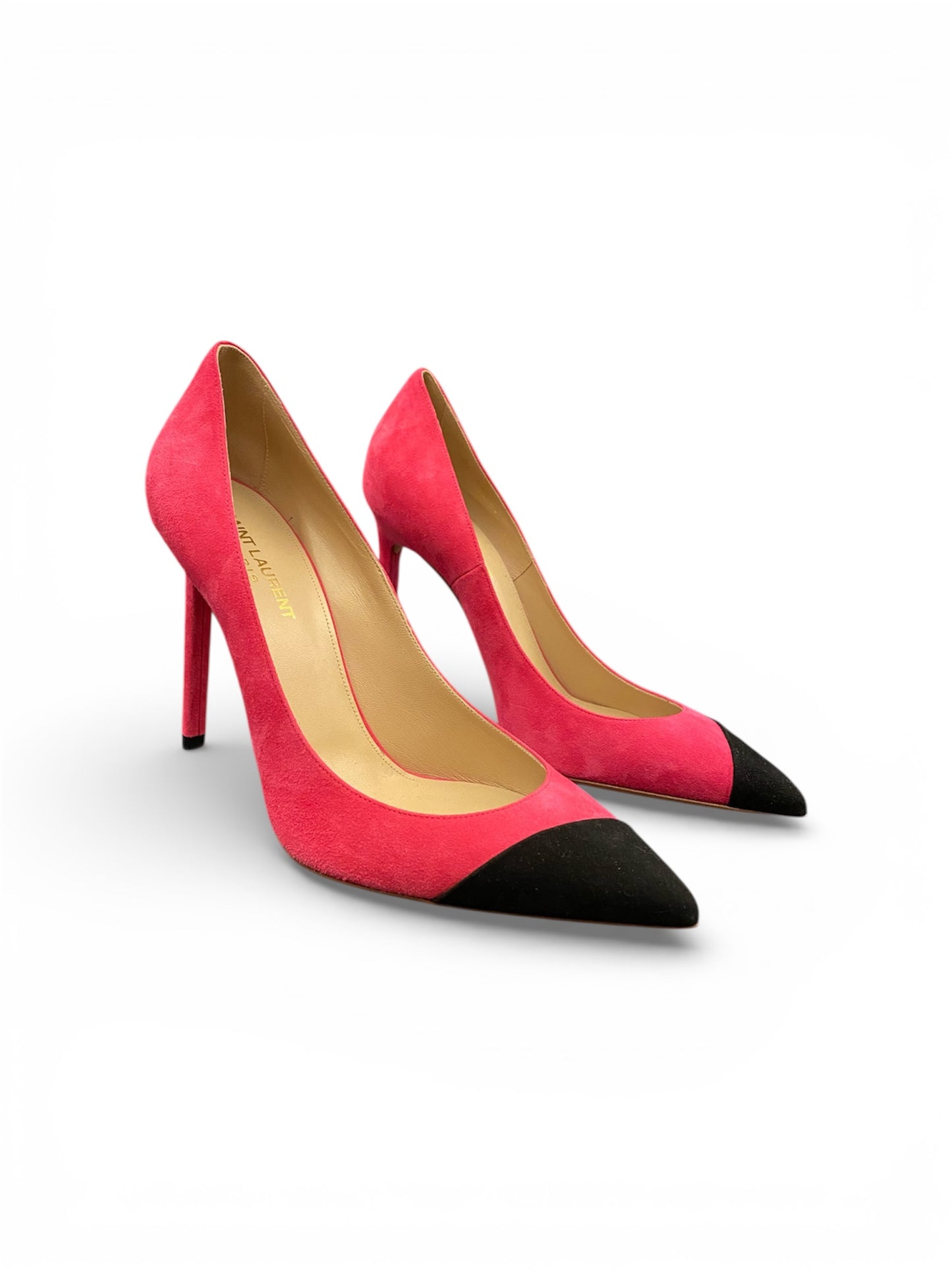 SAINT LAURENT Suede Pink Pumps Size 39,5