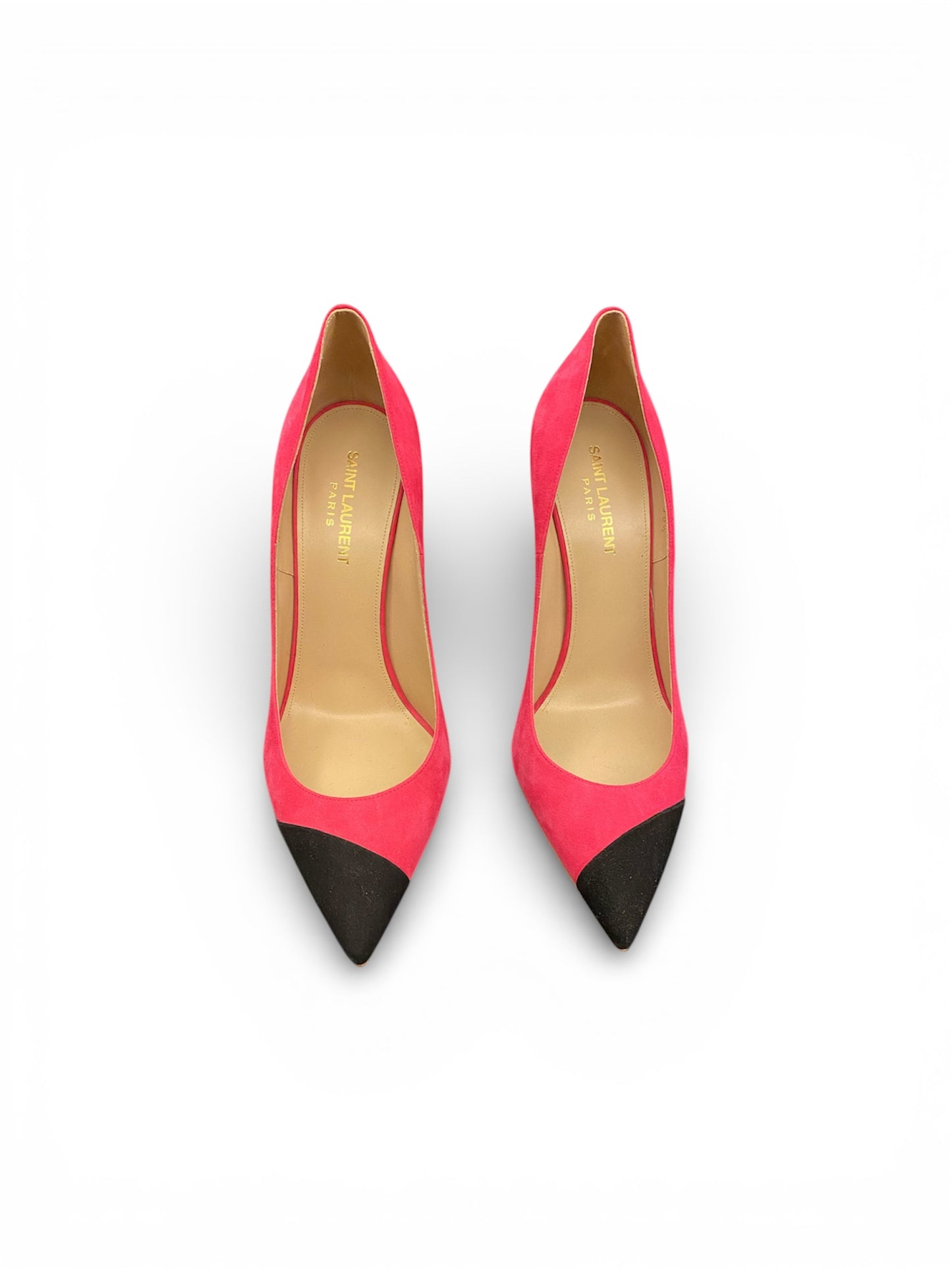 SAINT LAURENT Suede Pink Pumps Size 39,5